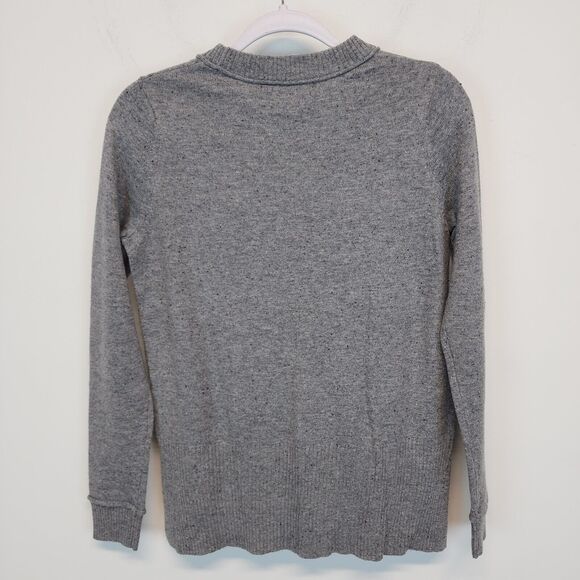 C.C. California Crewneck Sweater Size S Button Side Hem Wool Alpaca Preppy Chic - Picture 15 of 15